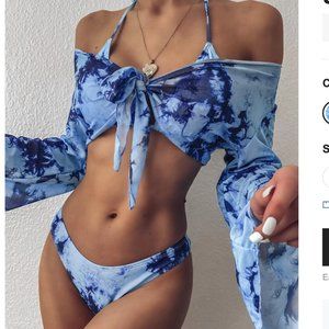 Tie Dye Hippie Bikini and Coverup